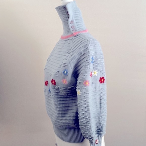 Cottagecore daisy turtle neck sweater - Picture 7 of 9